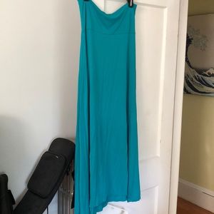 Turquoise maxi skirt